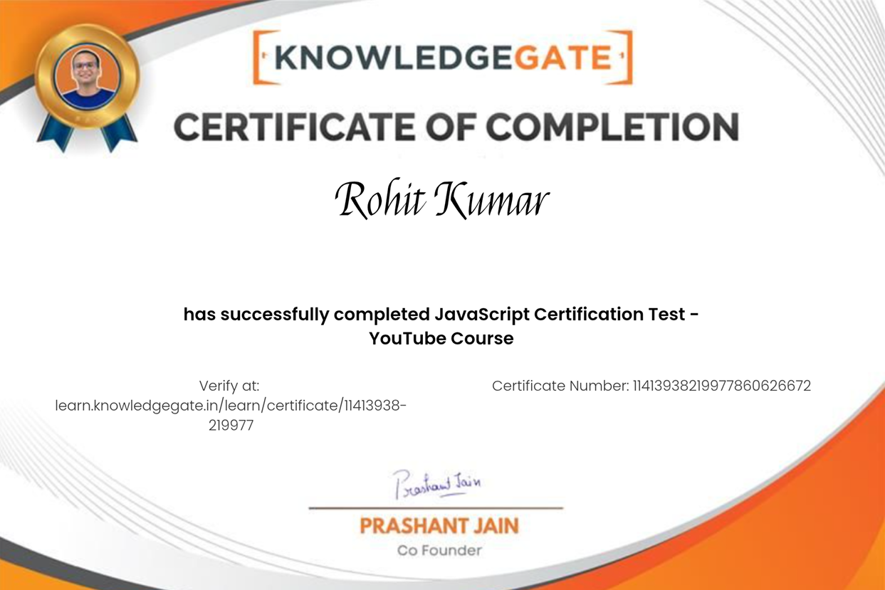 JavaScript Certification