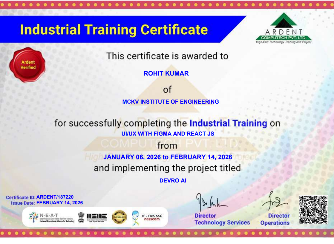 React and Figma Certificate