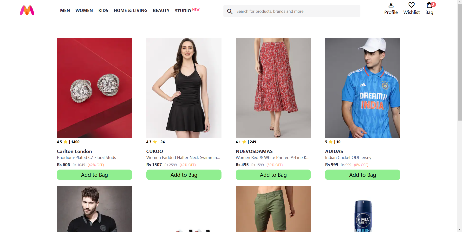 Myntra UI/UX Clone
