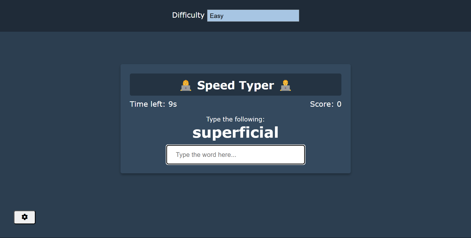Typing Speed Test Game