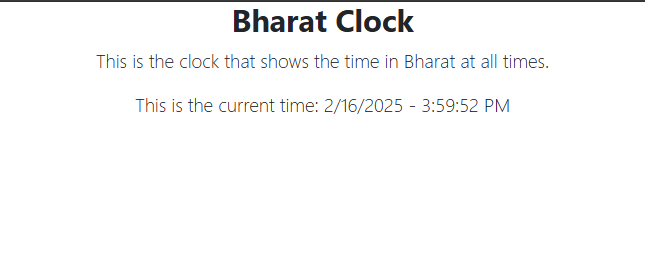 Bharat Clock React App
